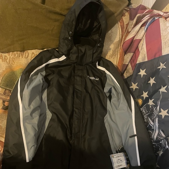 KARBON SKI JACKET Men’s Size M Black & Gray Insulated EUC - Picture 3 of 11